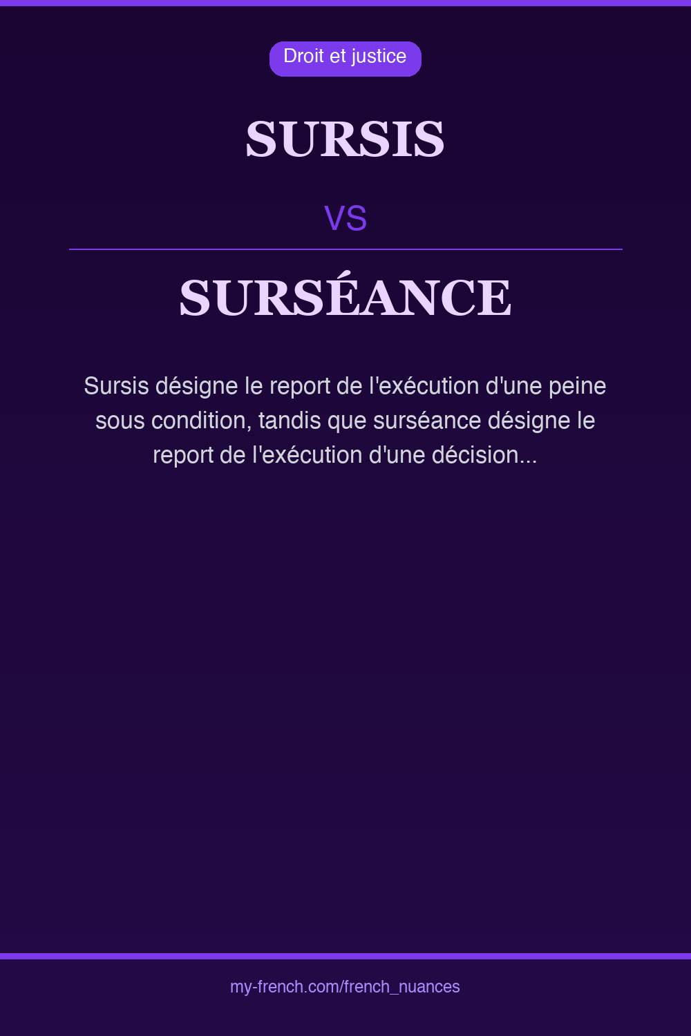 sursis vs surséance : quelle nuance ?
