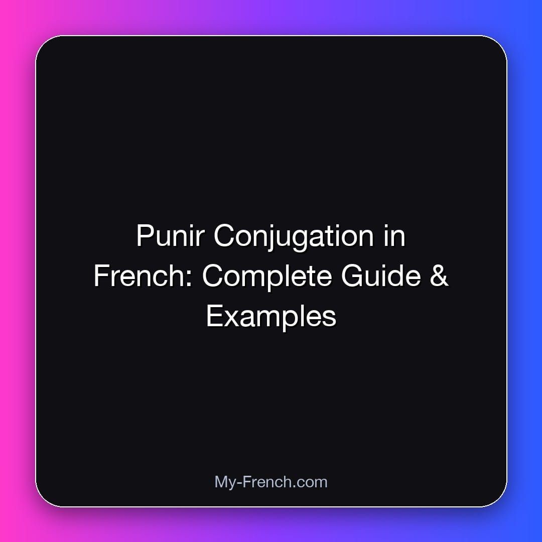 Punir Conjugation in French: Complete Guide & Examples
