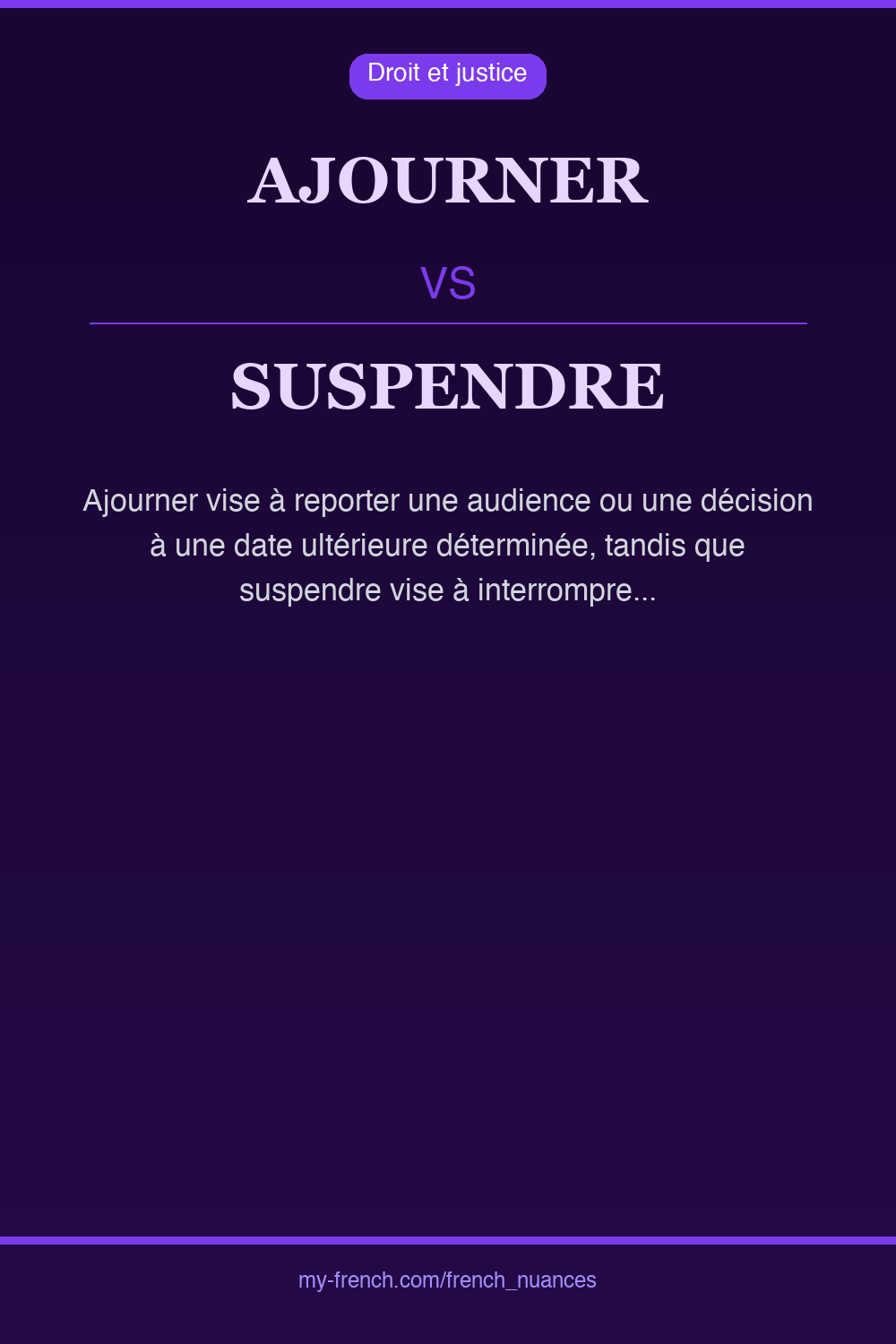 ajourner vs suspendre : quelle nuance ?