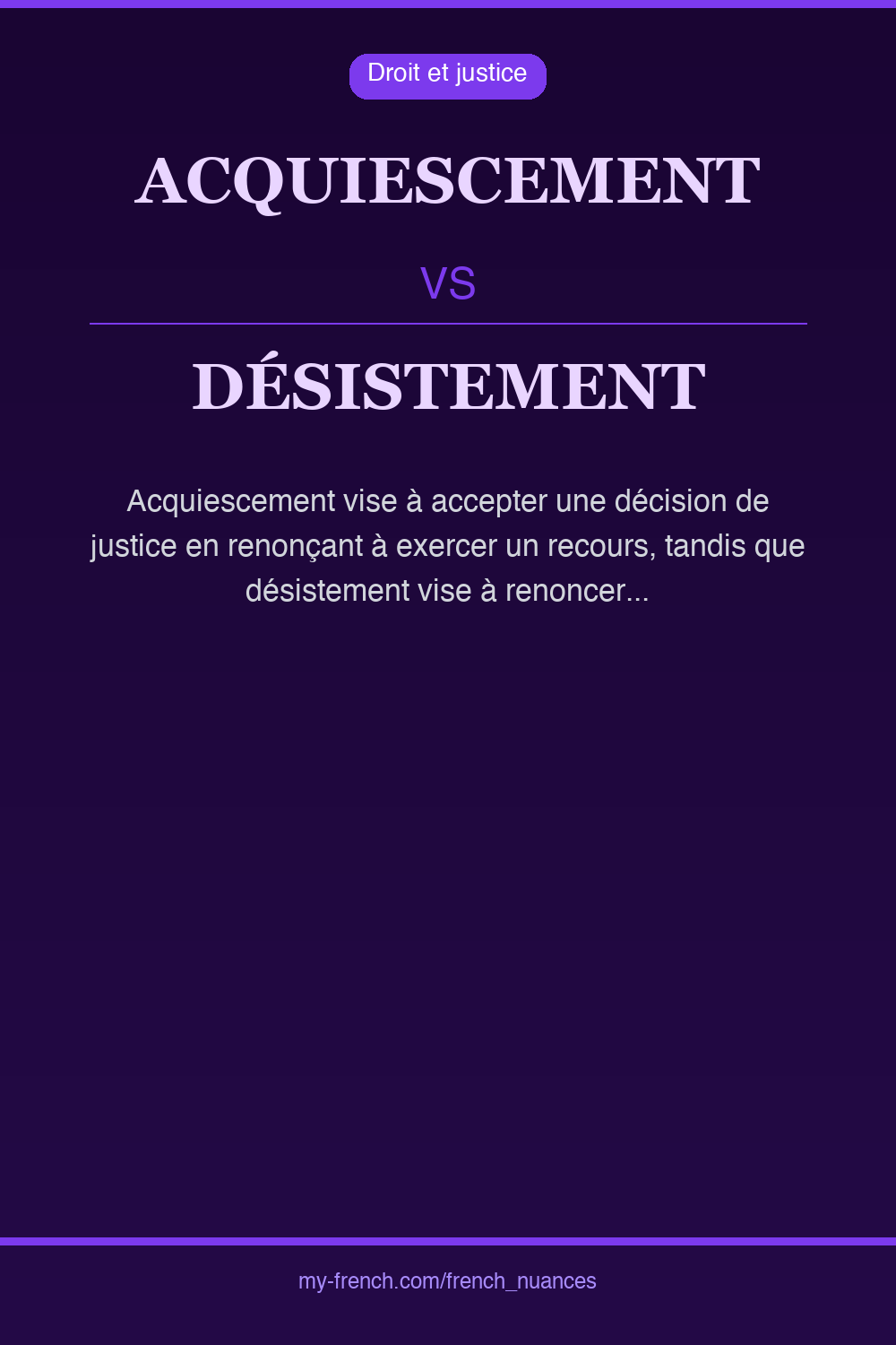 acquiescement vs désistement : quelle nuance ?