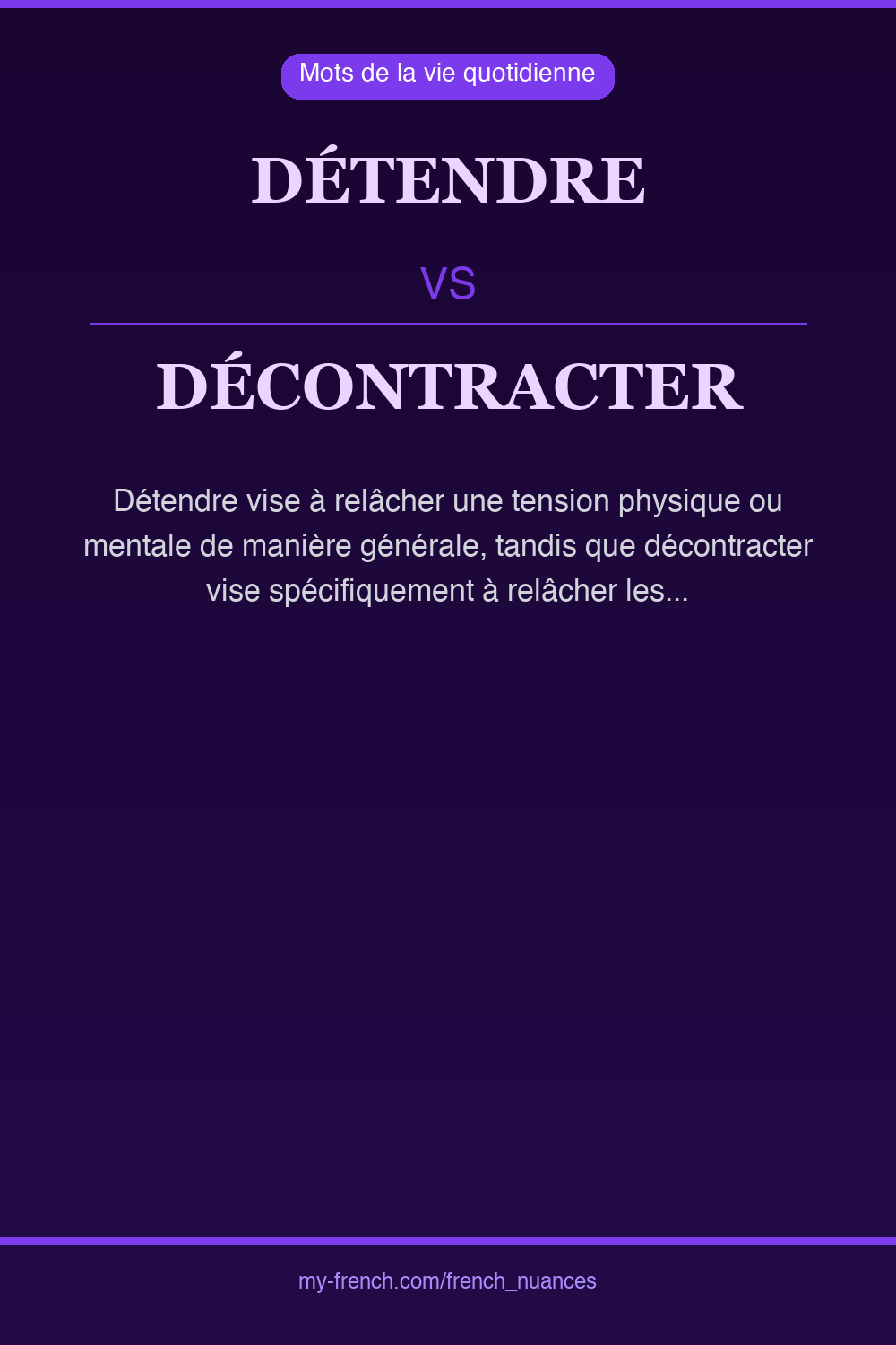 détendre vs décontracter : quelle nuance ?
