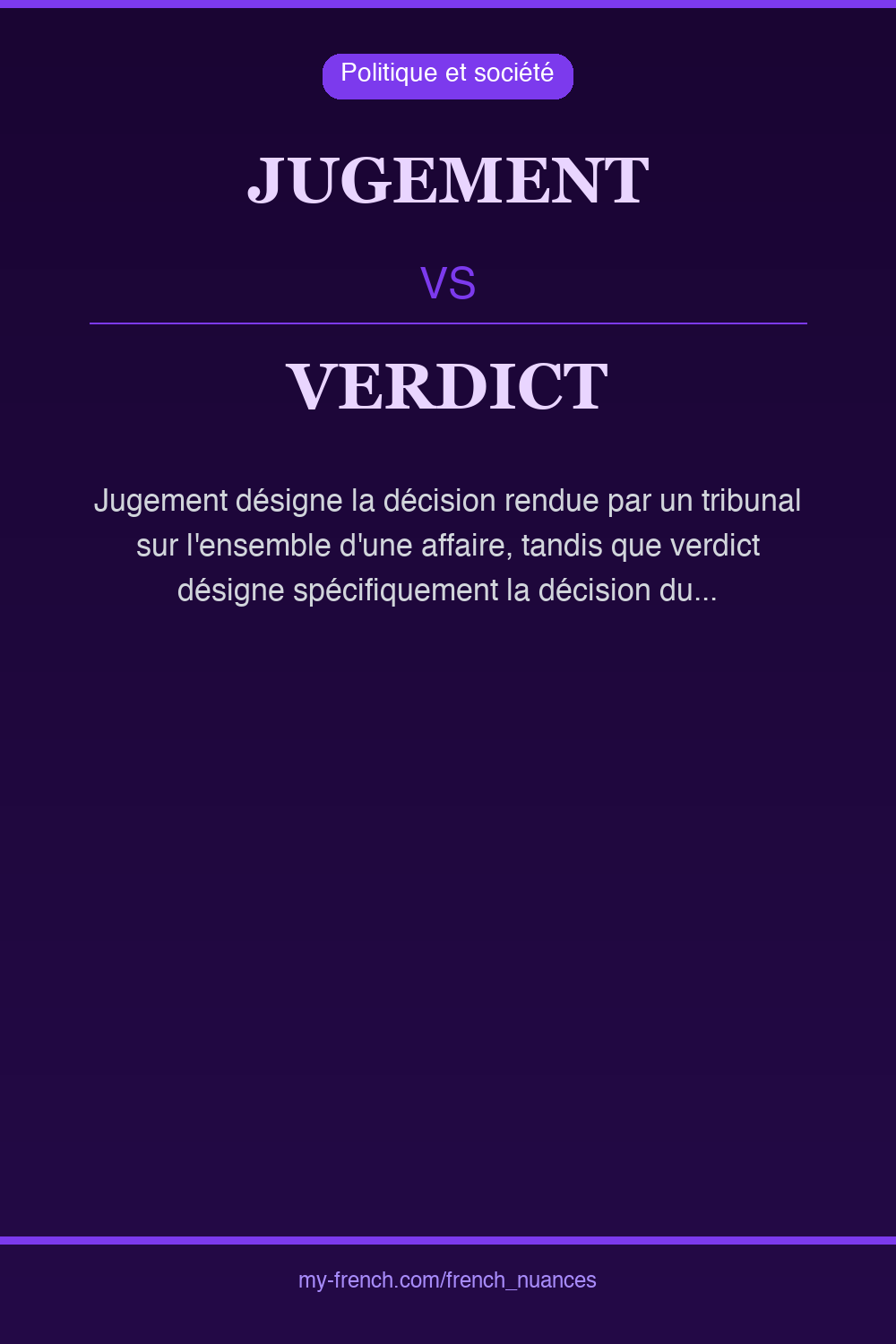jugement vs verdict : quelle nuance ?