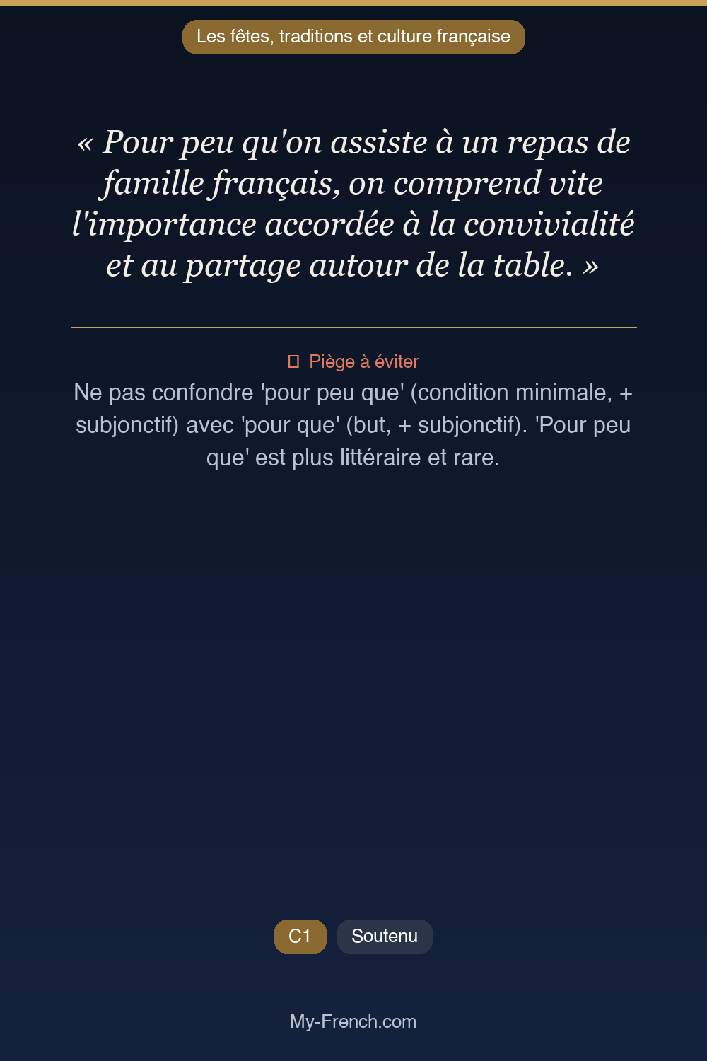 Français des affaires : « Pour peu qu'on assiste à un repas de famille français, on comprend vit »