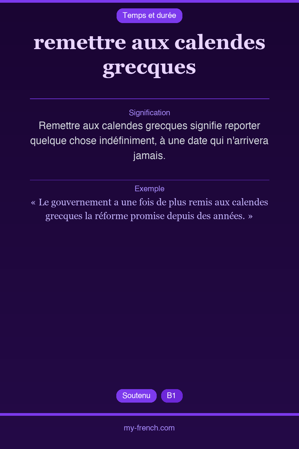 remettre aux calendes grecques : que veut dire cette expression ?