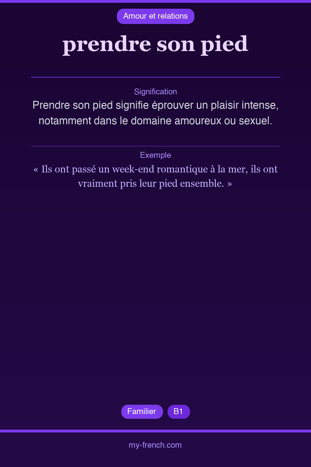 prendre son pied : que veut dire cette expression ?