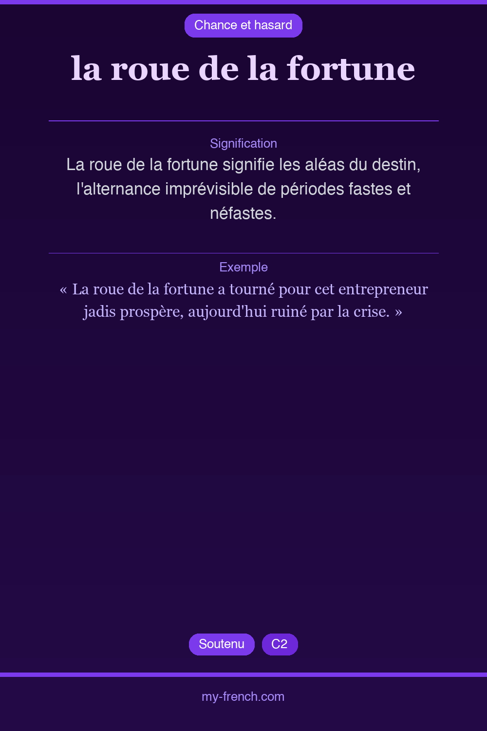 la roue de la fortune : que veut dire cette expression ?
