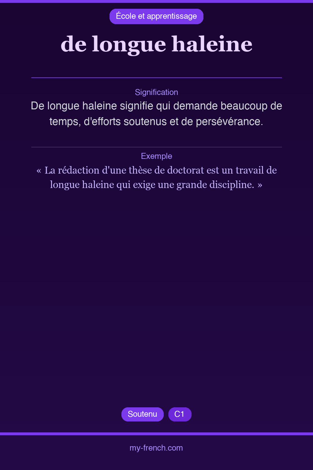 de longue haleine : que veut dire cette expression ?