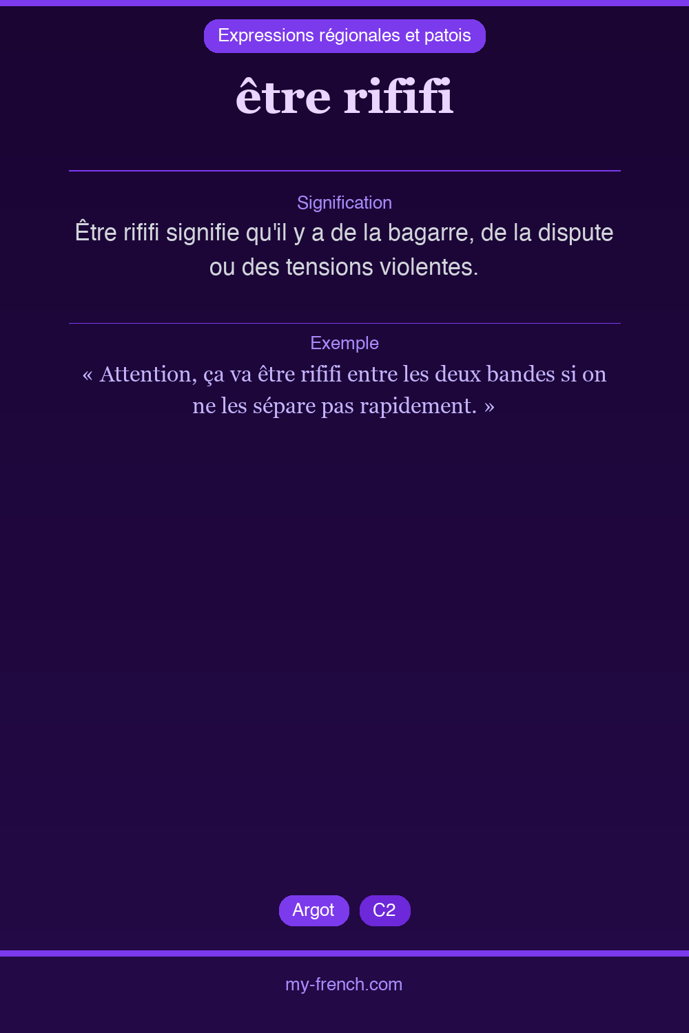 être rififi : que veut dire cette expression ?