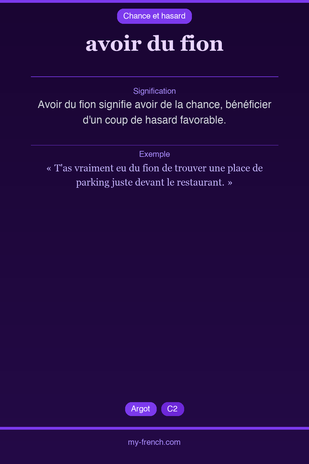 avoir du fion : que veut dire cette expression ?