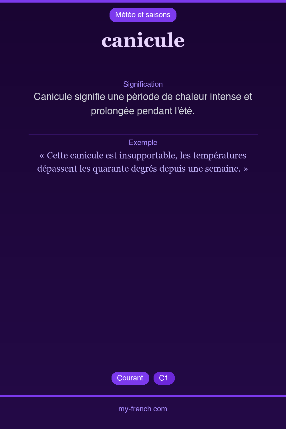 canicule : que veut dire cette expression ?