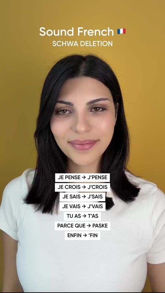 Want to understand French at natural speed? Start listening for the sounds native speakers drop 👂🇫🇷 In informal conversation, you’ll often hear: « Je pense » → « j’pense » « Je crois » → « j’