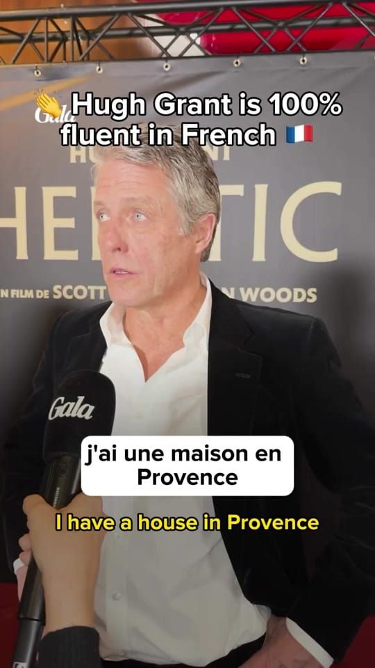 👏 Hugh Grant is 100% fluent in French 🇫🇷 Son vocabulaire et sa grammaire sont presque parfaits, mais ce qui fait qu’on le comprend si facilement est sa PRONONCIATION 🗣️ Et c’est là où j’entre