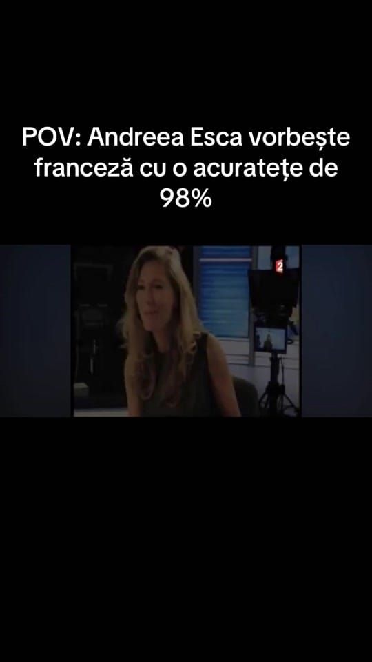 IG: frenchwithstef.ro // Andreea Esca vorbește franceză cu o acuratețe de 98% ❤️ cum ți se pare asta ? 😍 Credit: French 🇫🇷