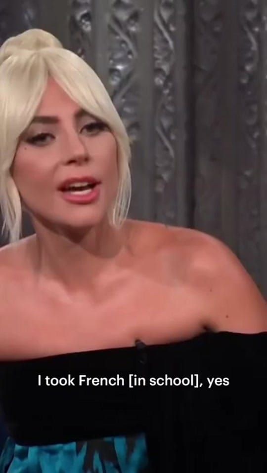 Lady Gaga speaking French ! 🇫🇷