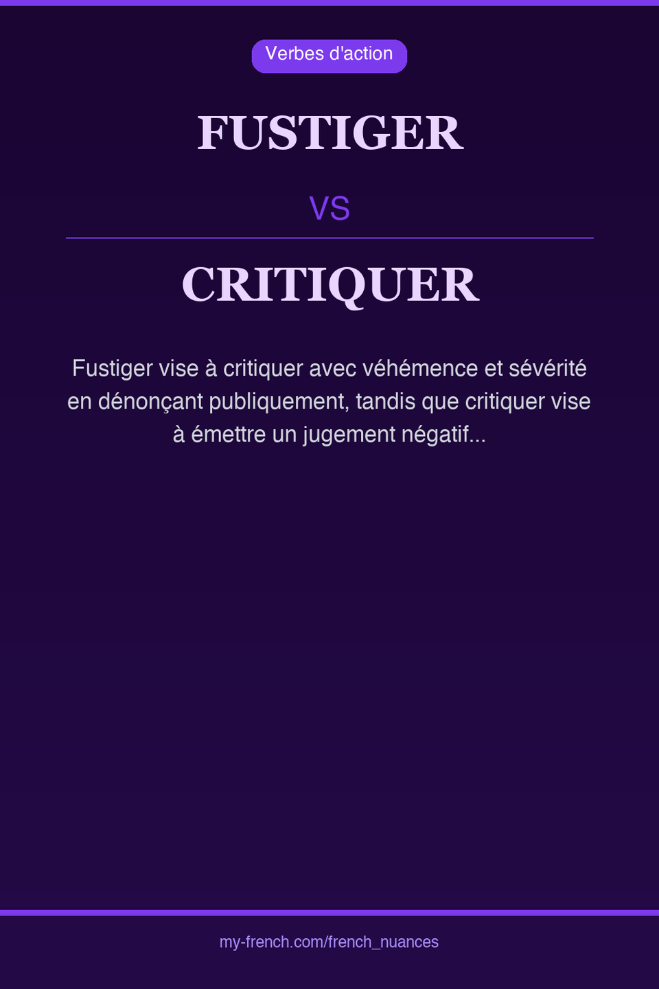 fustiger vs critiquer : quelle nuance ?