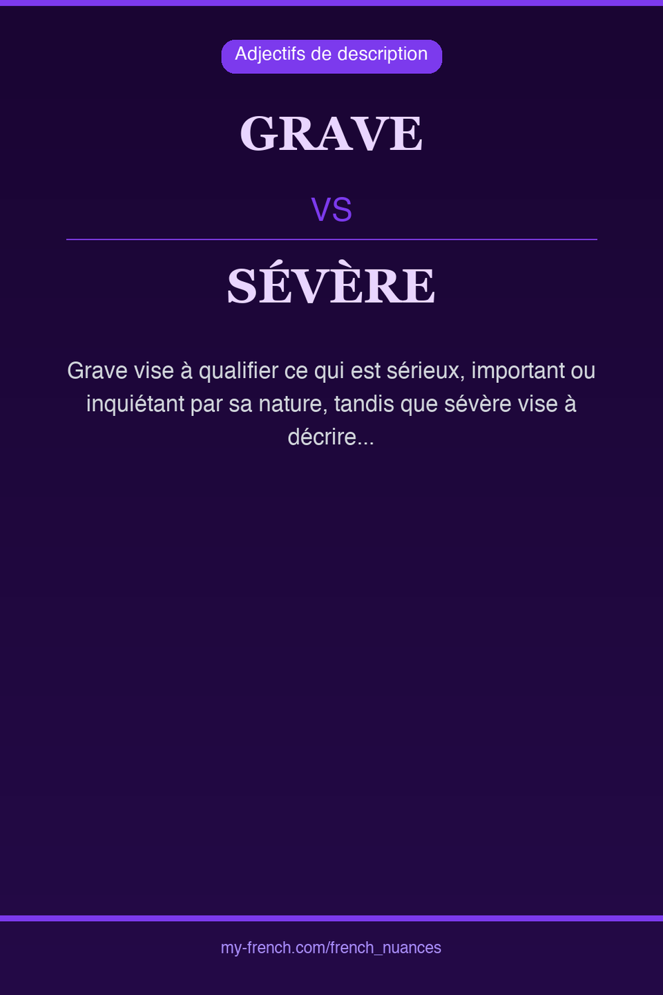 grave vs sévère : quelle nuance ?