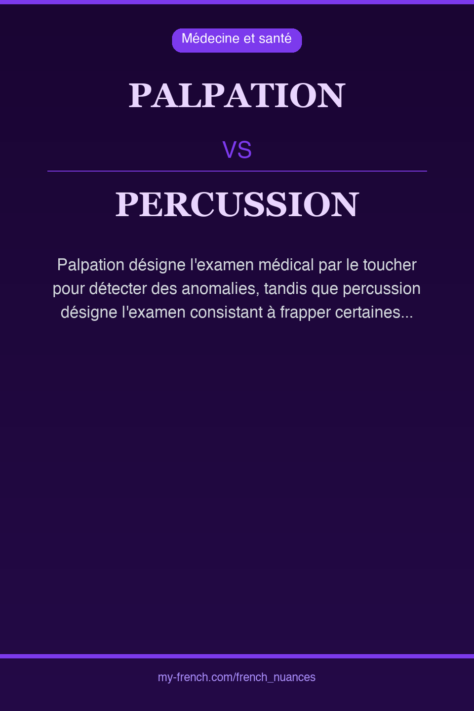 palpation vs percussion : quelle nuance ?
