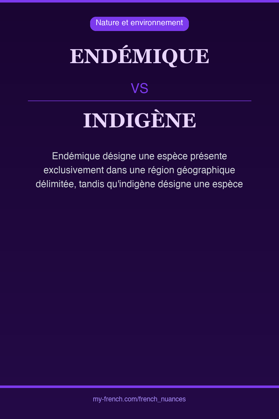 endémique vs indigène : quelle nuance ?