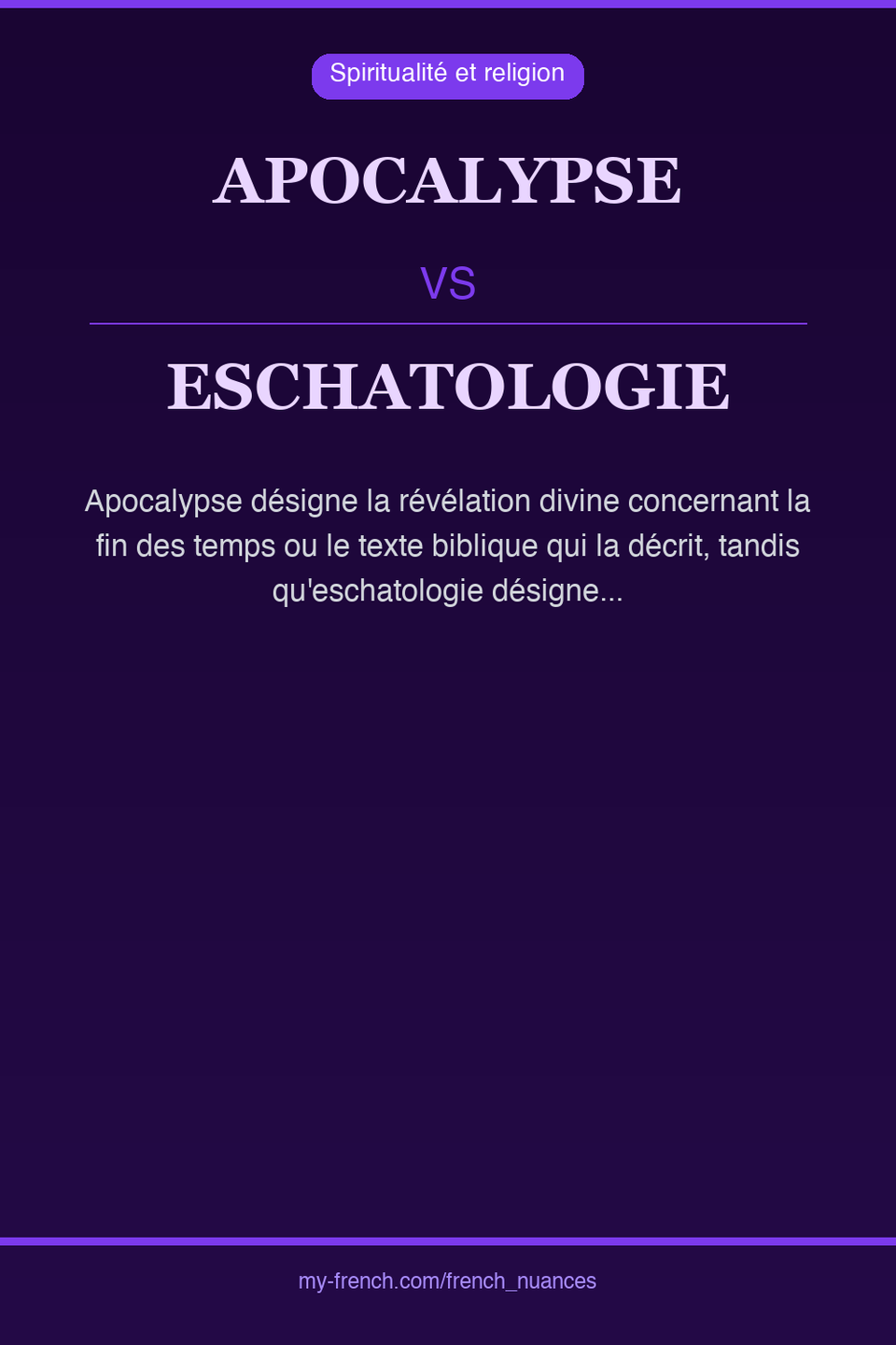 apocalypse vs eschatologie : quelle nuance ?