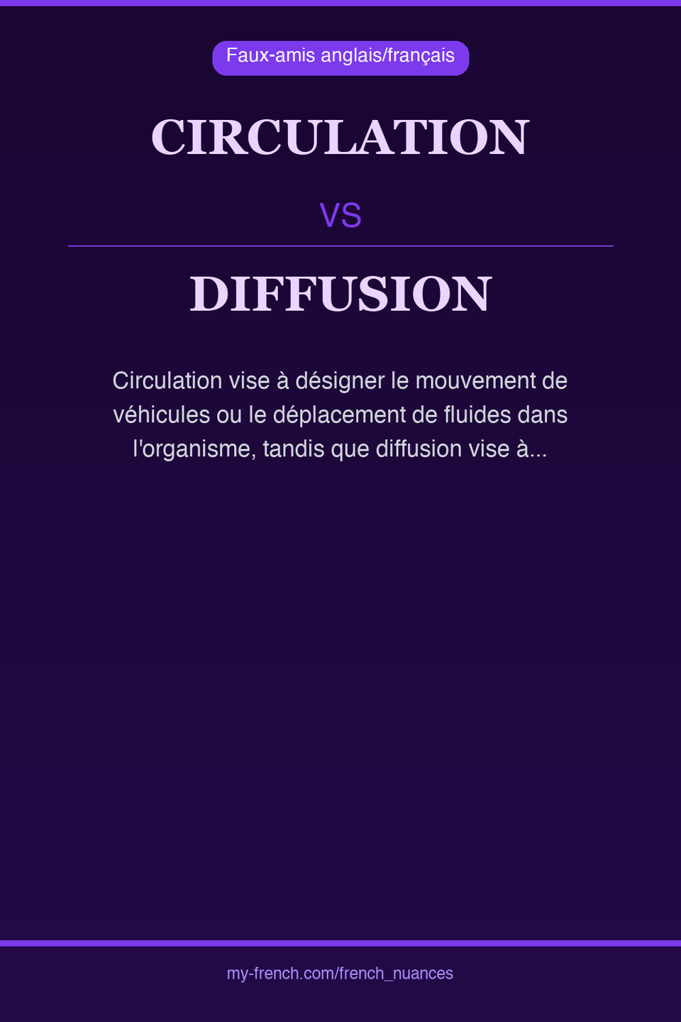 circulation vs diffusion : quelle nuance ?