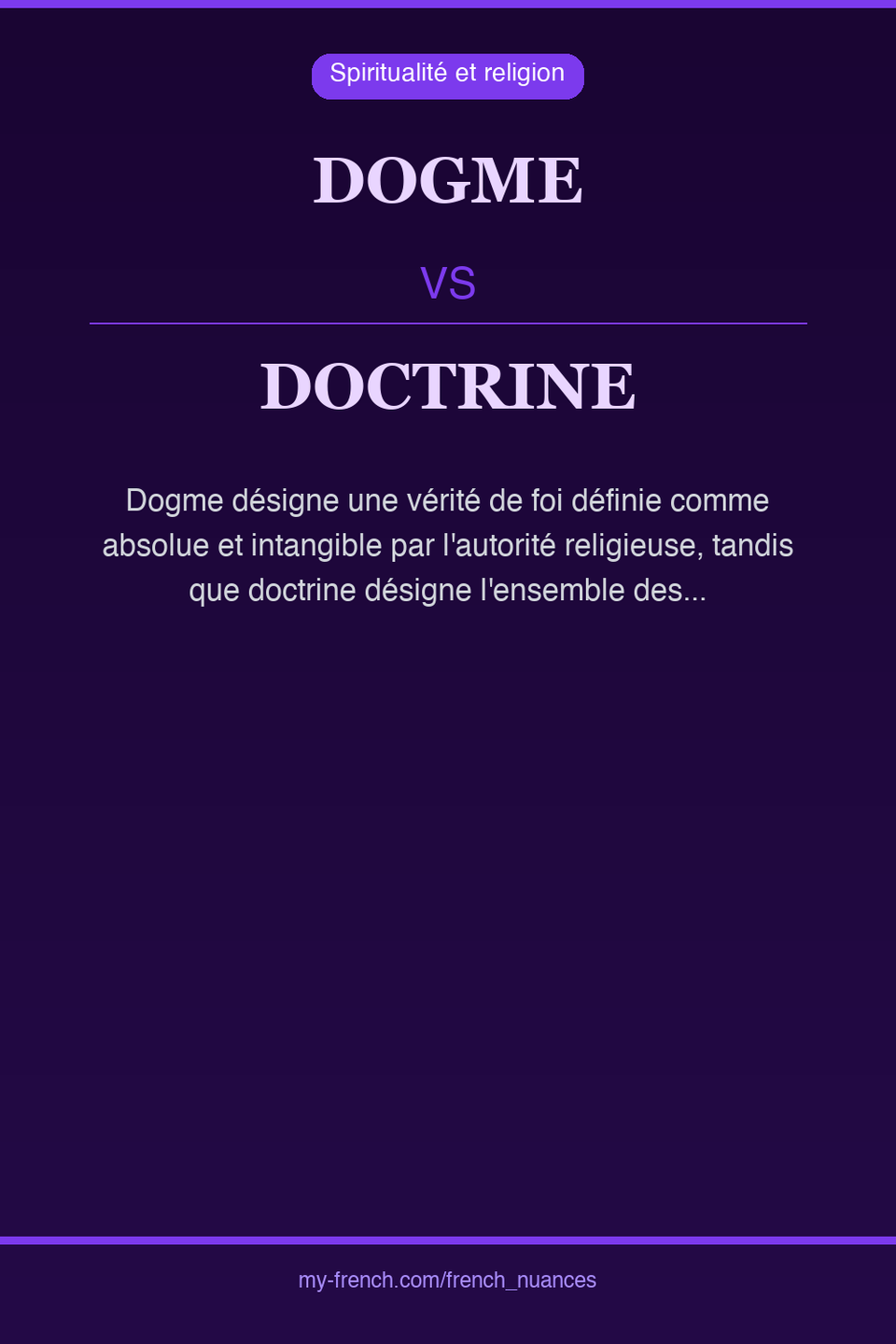 dogme vs doctrine : quelle nuance ?