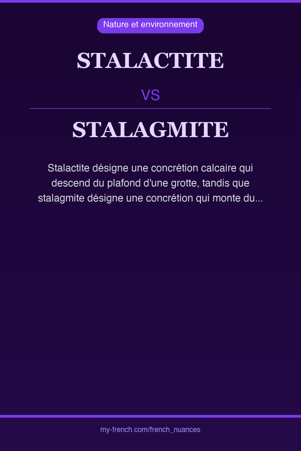 stalactite vs stalagmite : quelle nuance ?