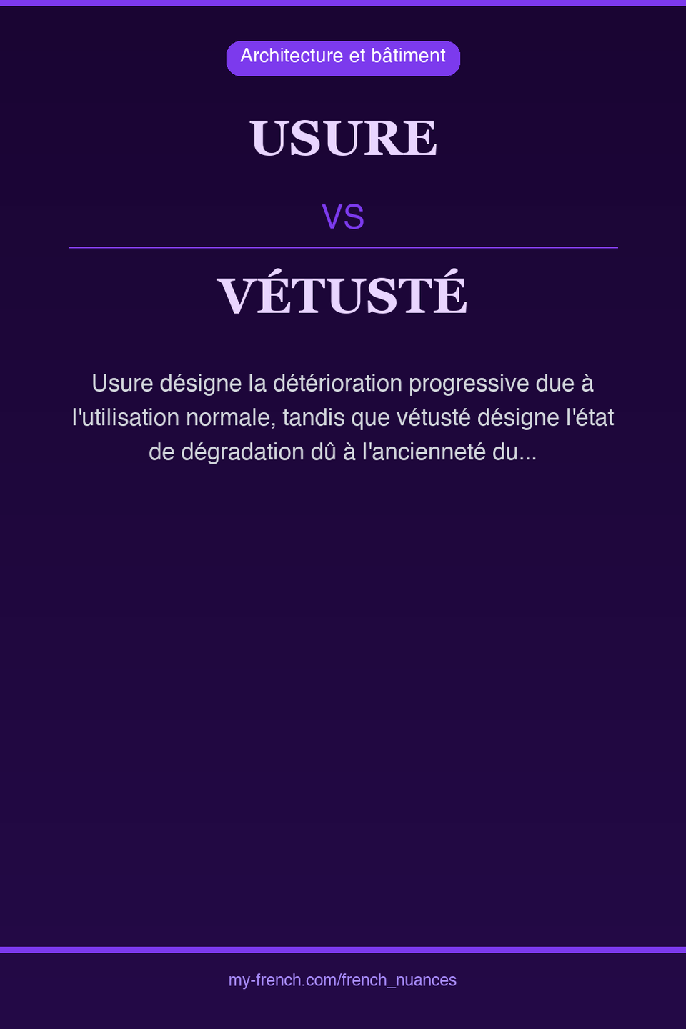 usure vs vétusté : quelle nuance ?