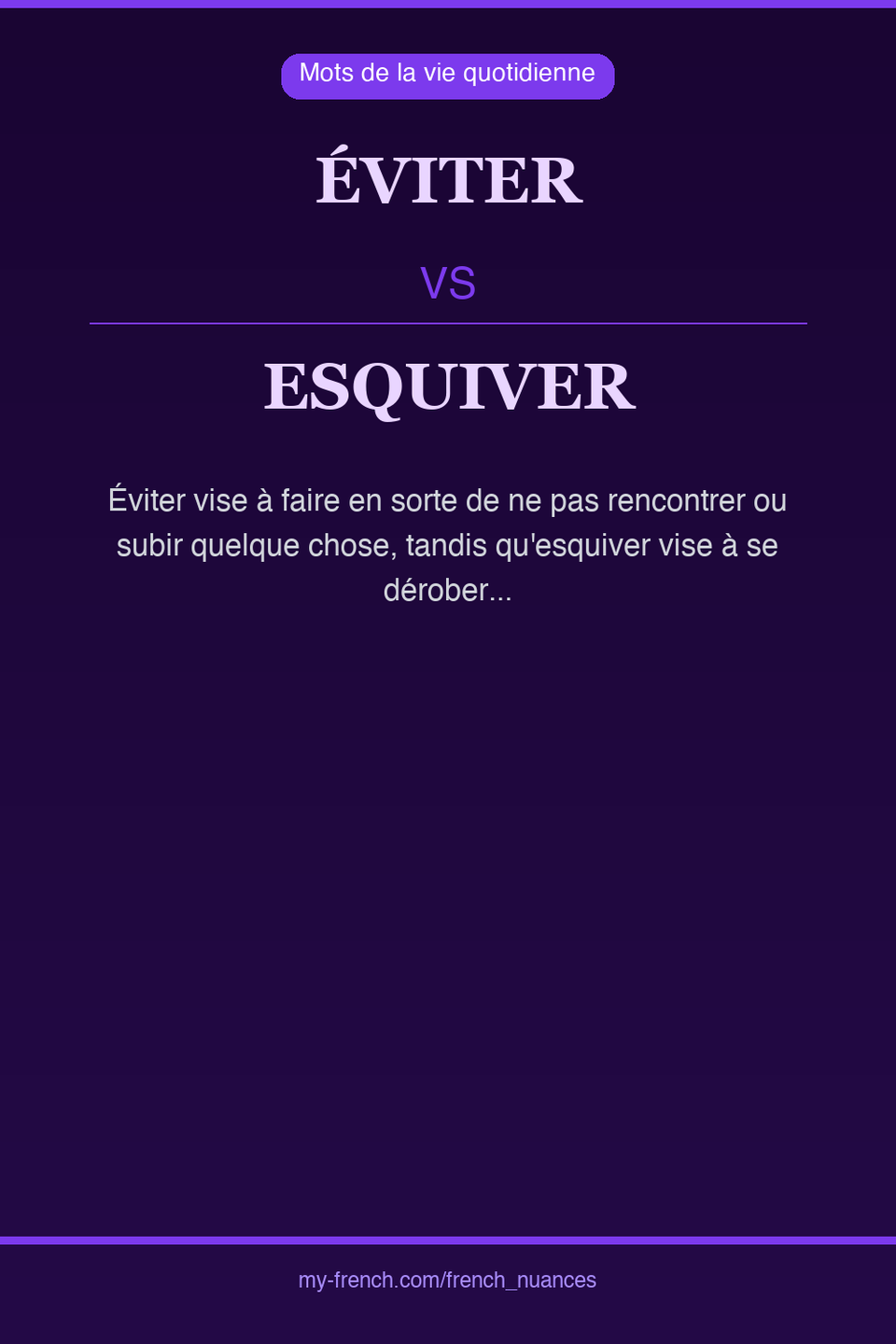 éviter vs esquiver : quelle nuance ?