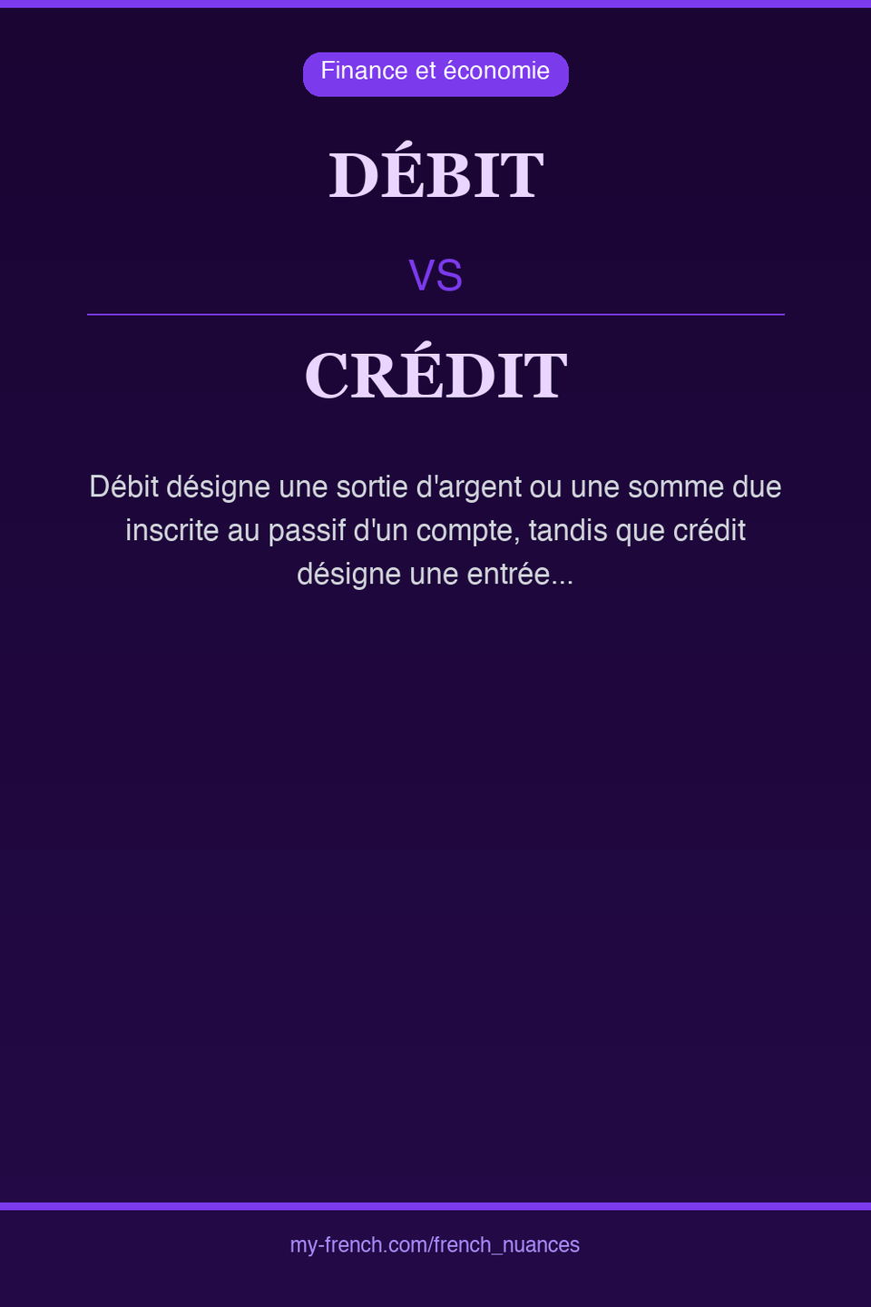 débit vs crédit : quelle nuance ?