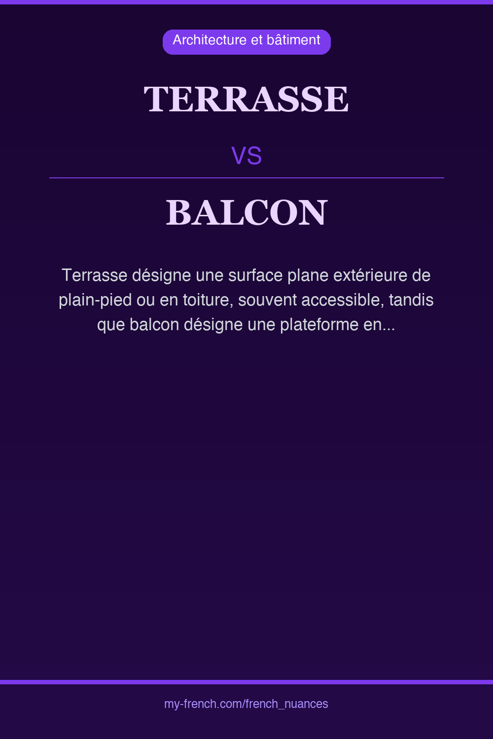 terrasse vs balcon : quelle nuance ?