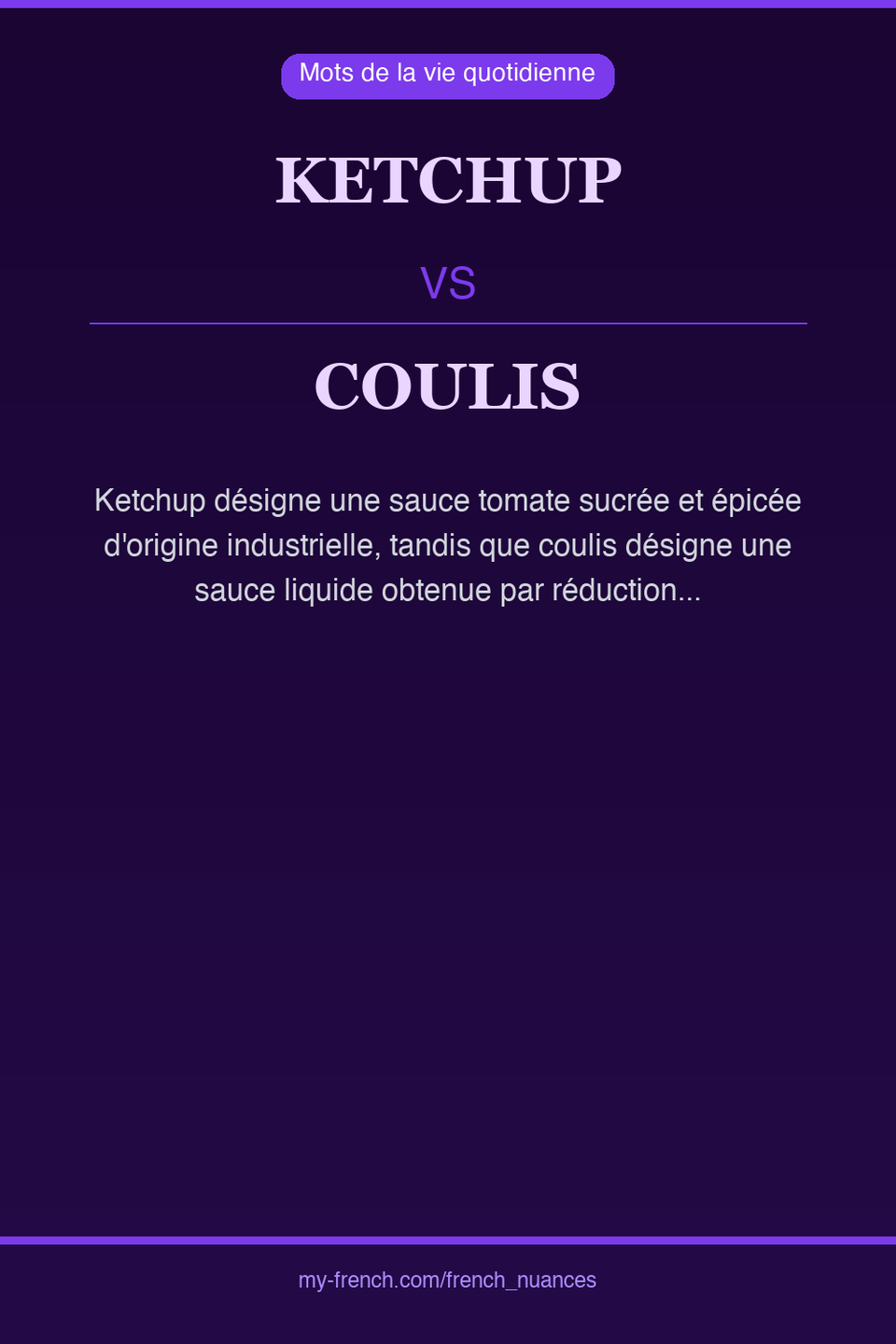 ketchup vs coulis : quelle nuance ?