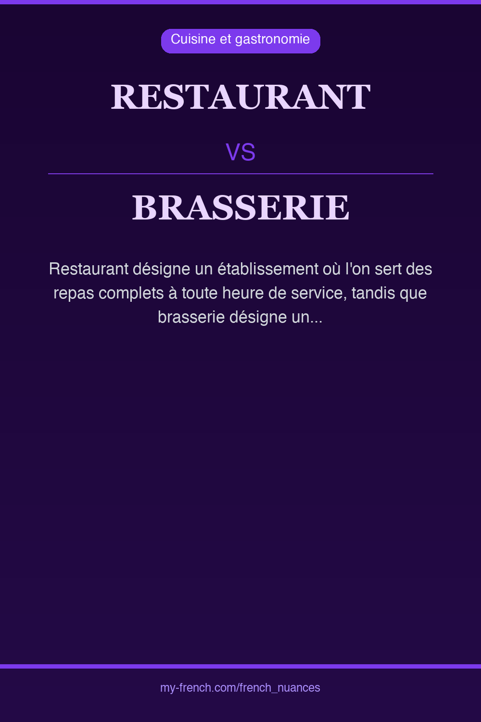 restaurant vs brasserie : quelle nuance ?