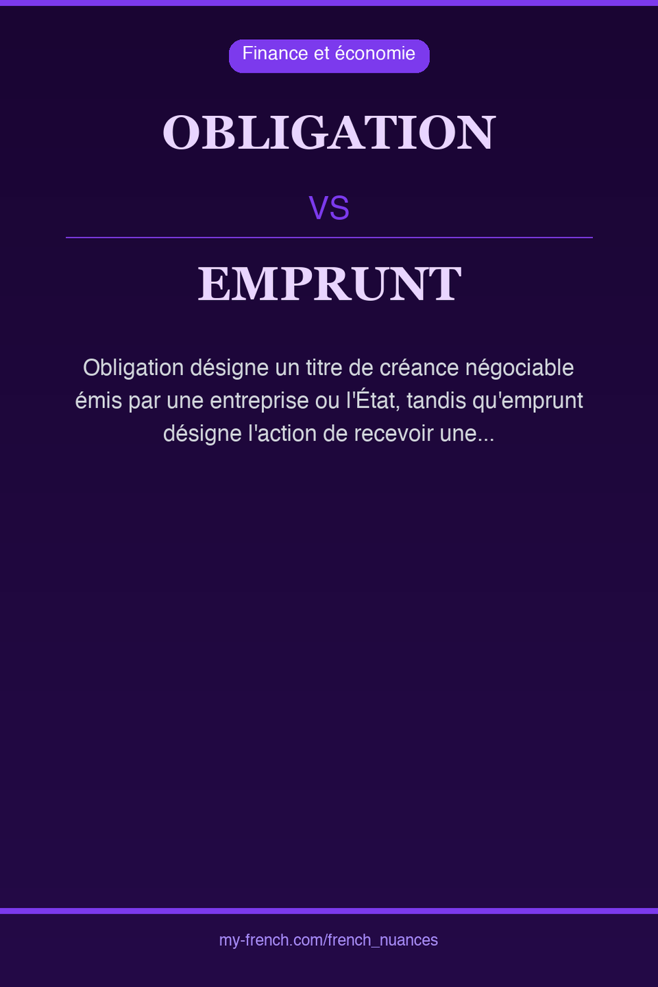obligation vs emprunt : quelle nuance ?