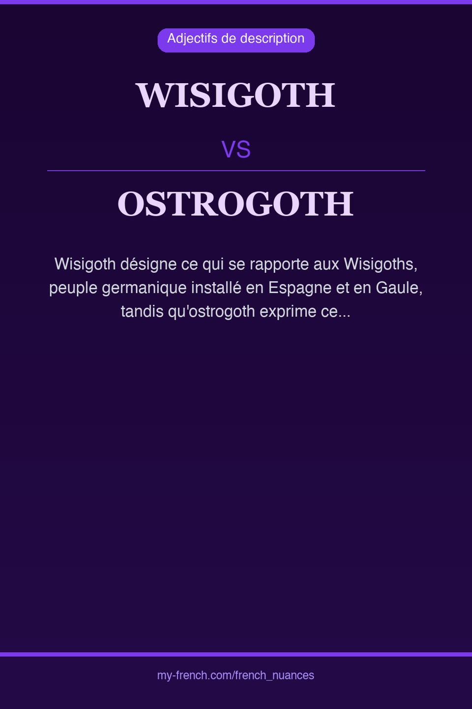 wisigoth vs ostrogoth : quelle nuance ?