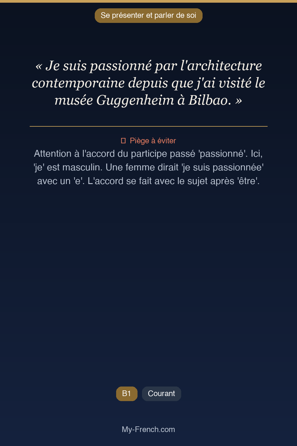 Français des affaires : « Je suis passionné par l'architecture contemporaine depuis que j'ai vis »