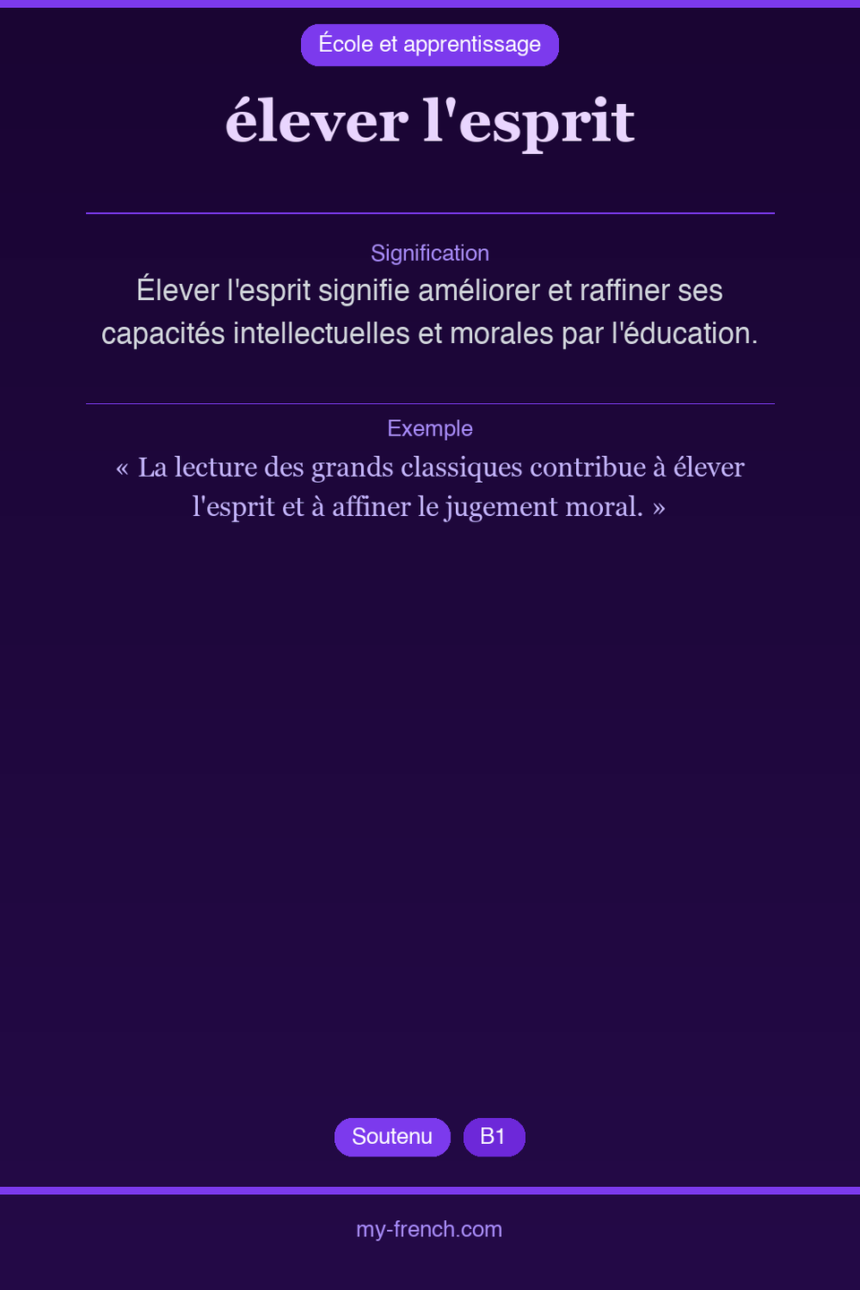 élever l'esprit : que veut dire cette expression ?