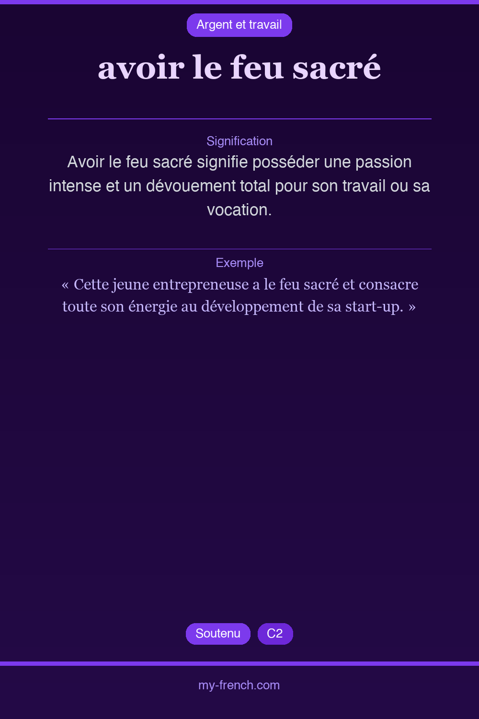 avoir le feu sacré : que veut dire cette expression ?
