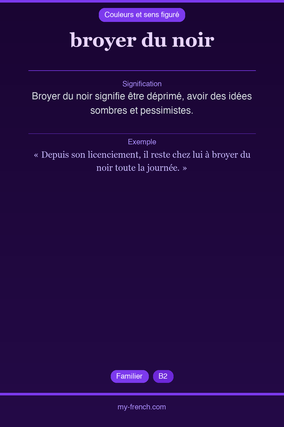 broyer du noir : que veut dire cette expression ?