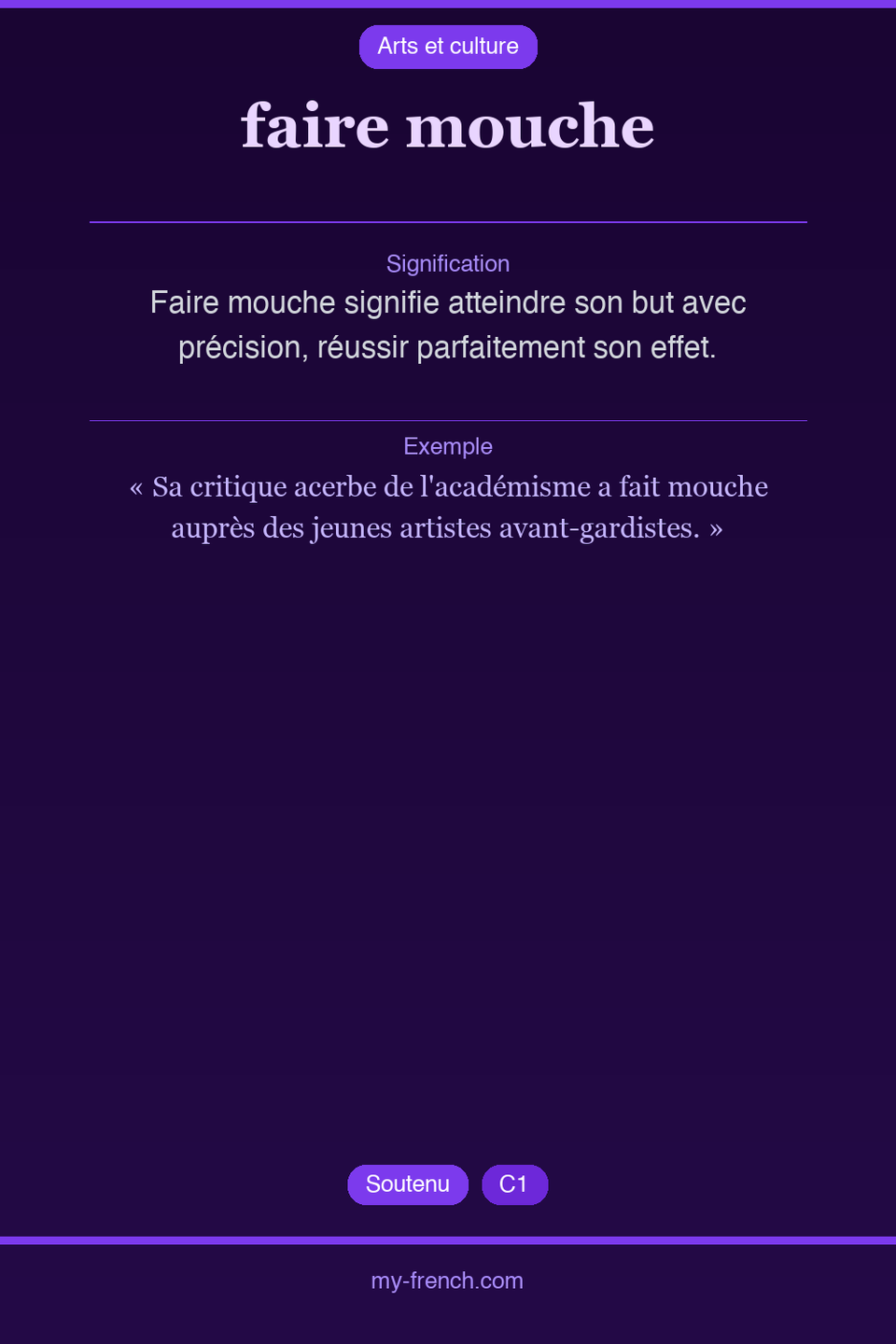 faire mouche : que veut dire cette expression ?