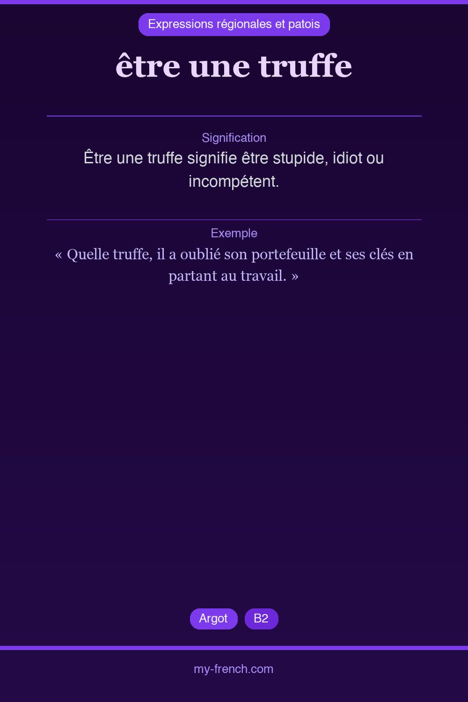 être une truffe : que veut dire cette expression ?