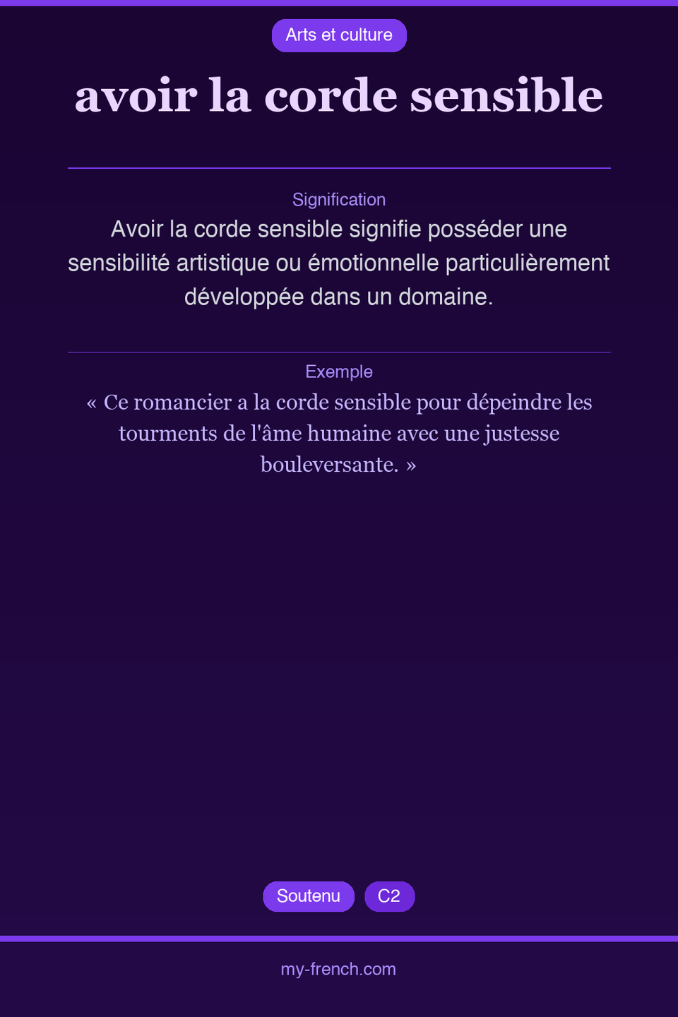 avoir la corde sensible : que veut dire cette expression ?