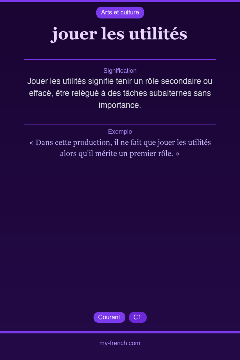 jouer les utilités : que veut dire cette expression ?