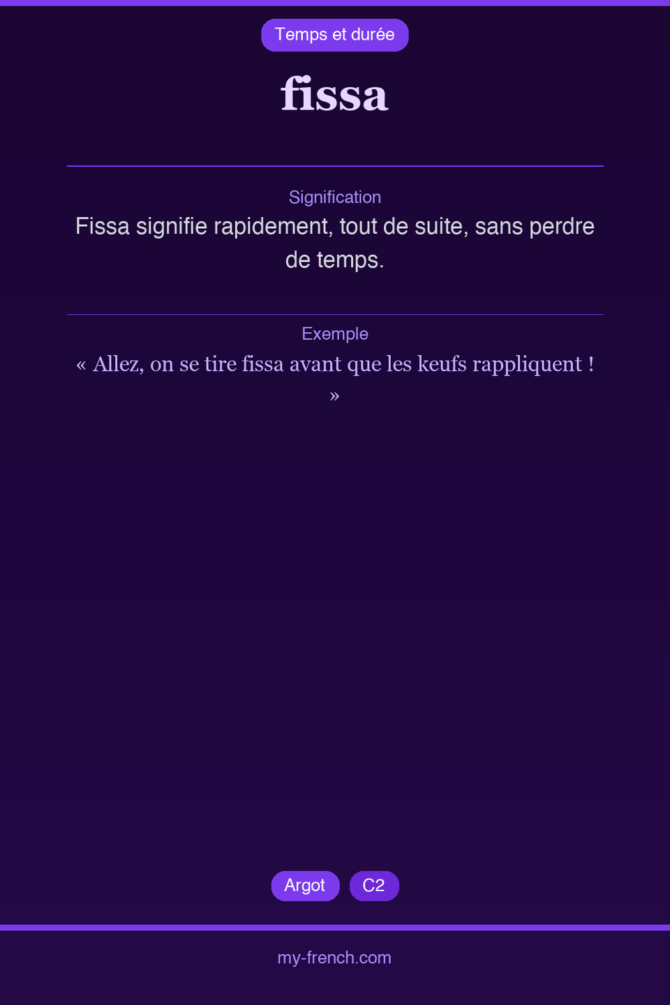 fissa : que veut dire cette expression ?