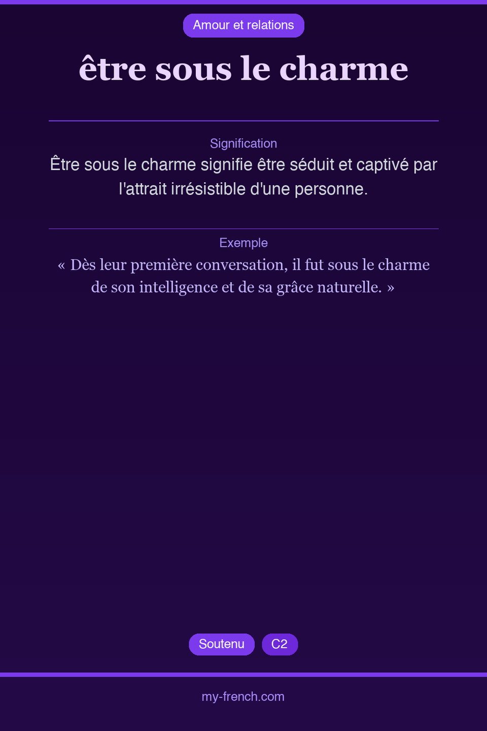 être sous le charme : que veut dire cette expression ?