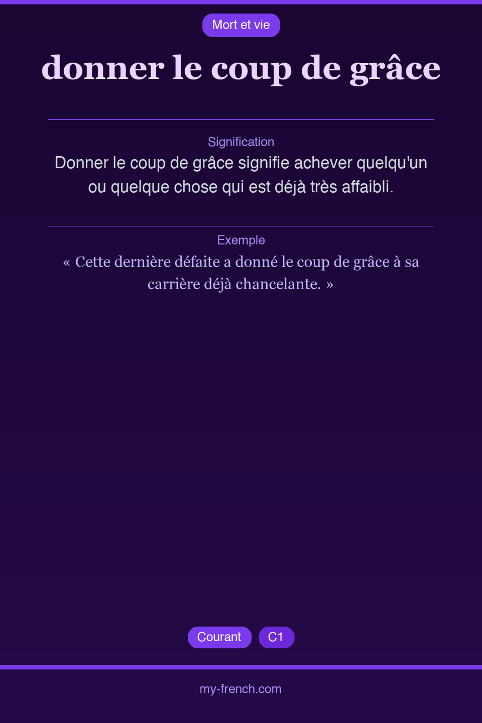 donner le coup de grâce : que veut dire cette expression ?