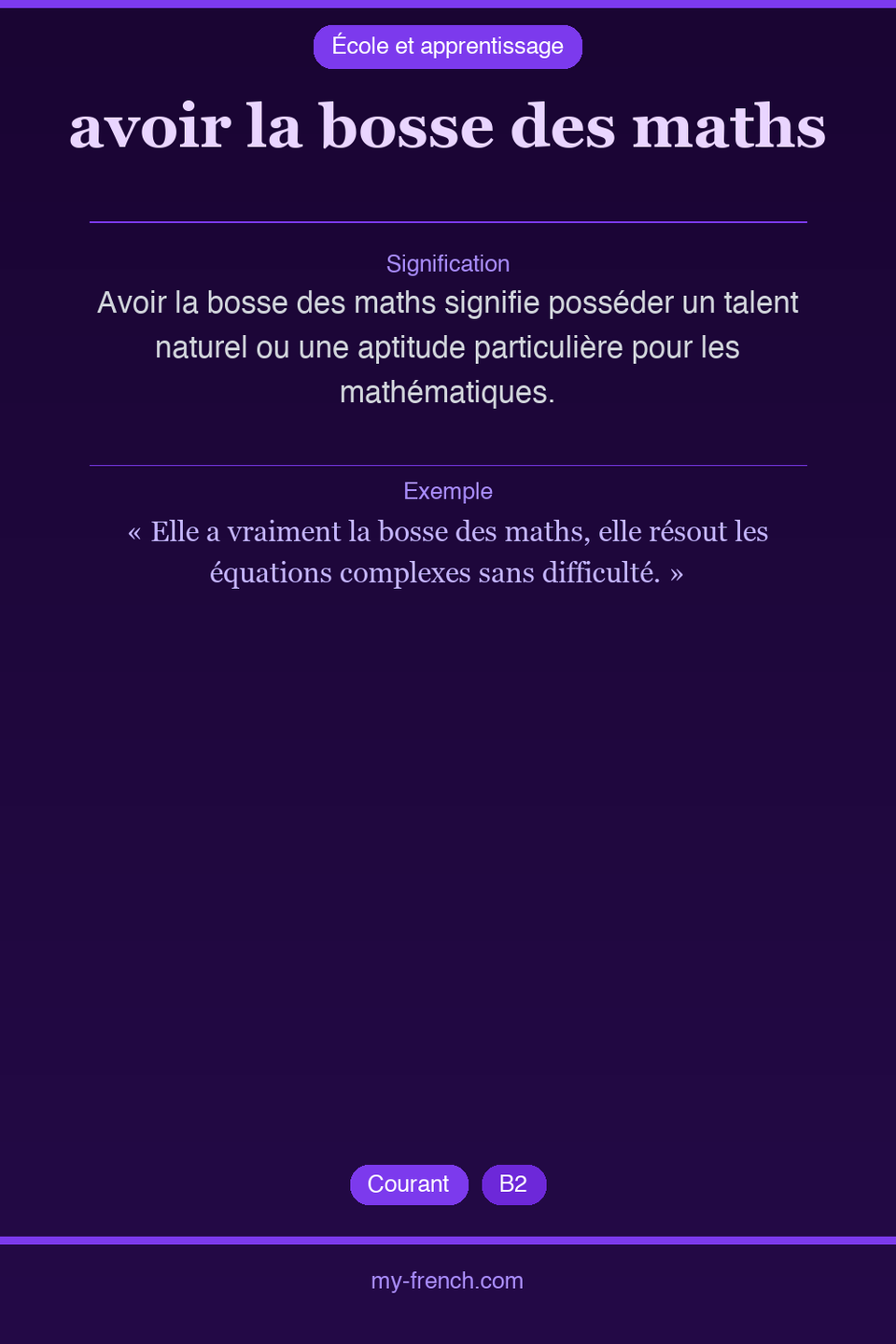 avoir la bosse des maths : que veut dire cette expression ?