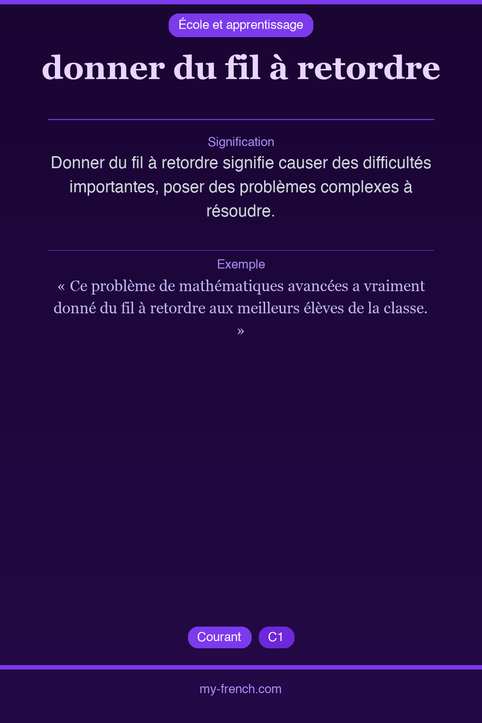 donner du fil à retordre : que veut dire cette expression ?