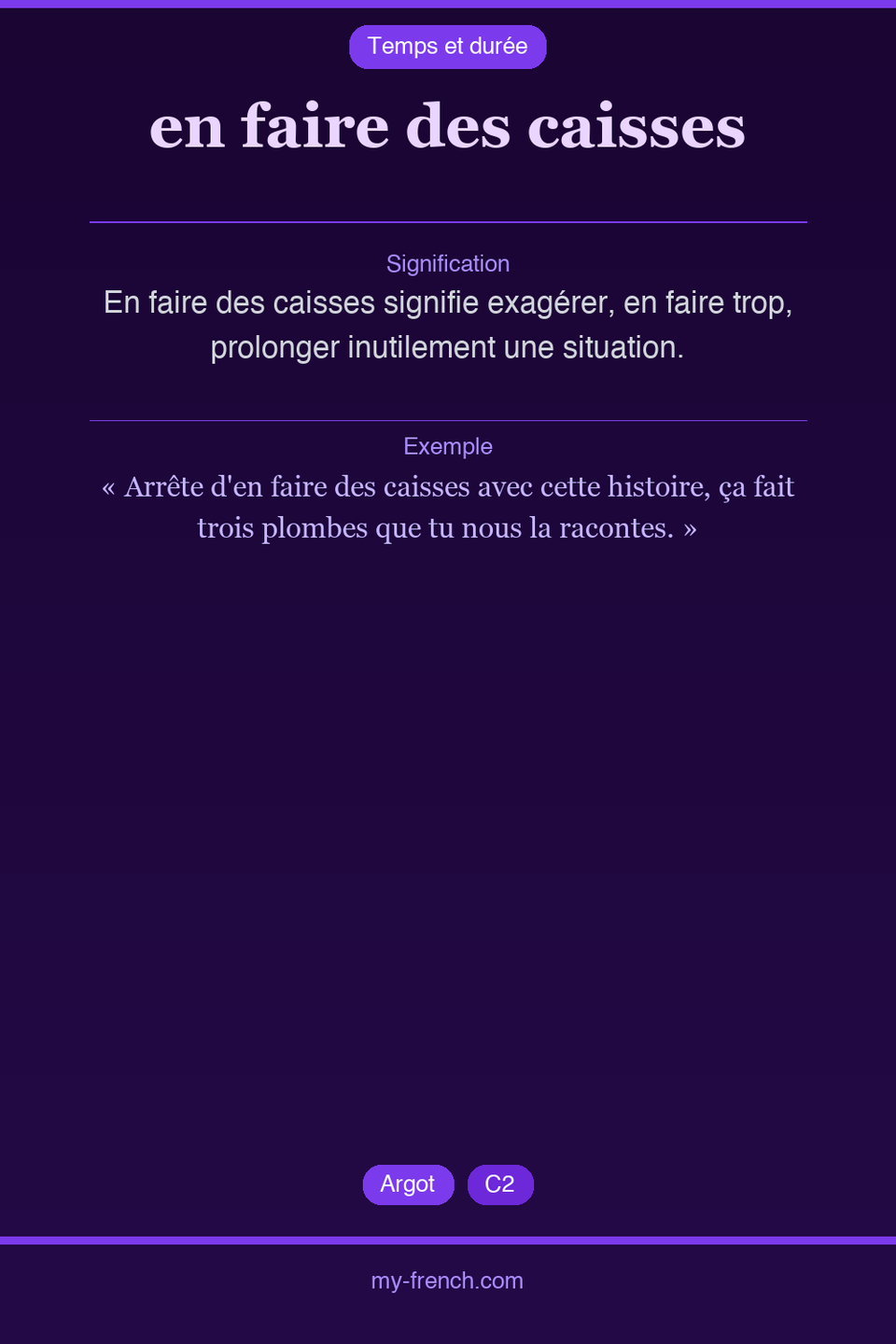 en faire des caisses : que veut dire cette expression ?