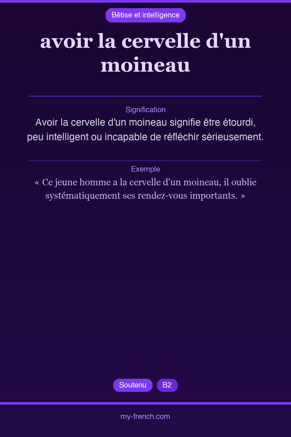 avoir la cervelle d'un moineau : que veut dire cette expression ?