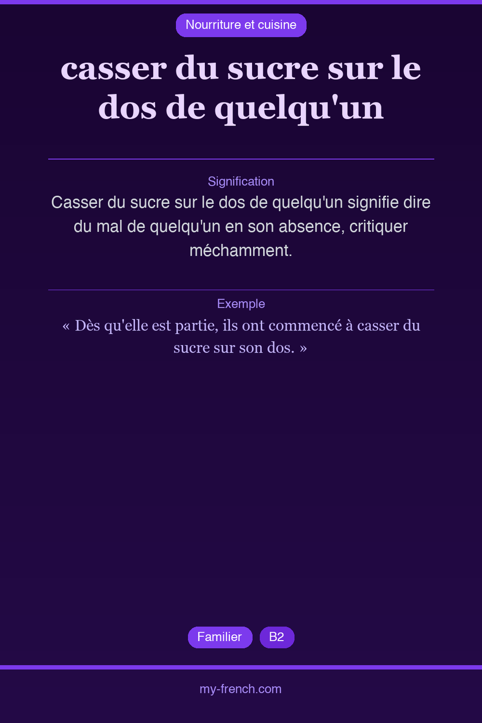 casser du sucre sur le dos de quelqu'un : que veut dire cette expression ?